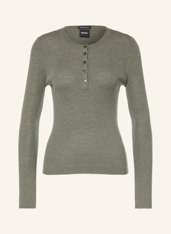 BOSS Henley-Shirt FELICONIA OLIV