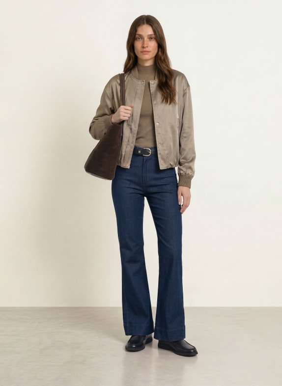 BOSS PETTICALI Satin Blouson TAUPE
