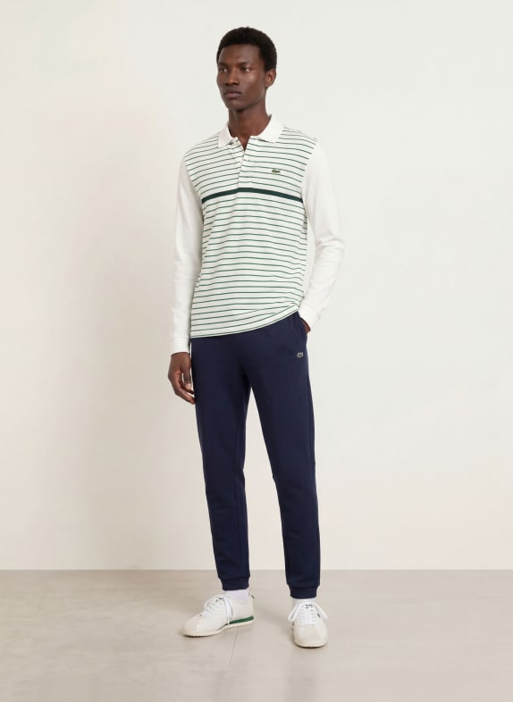 LACOSTE Tricou polo din țesătură piqué, croială clasică ALB / VERDE