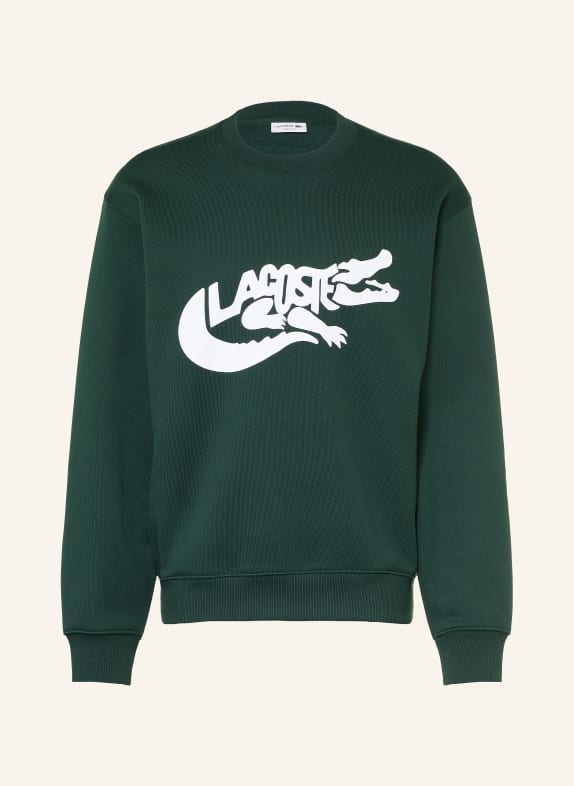 LACOSTE Bluza CIEMNOZIELONY / BIAŁY
