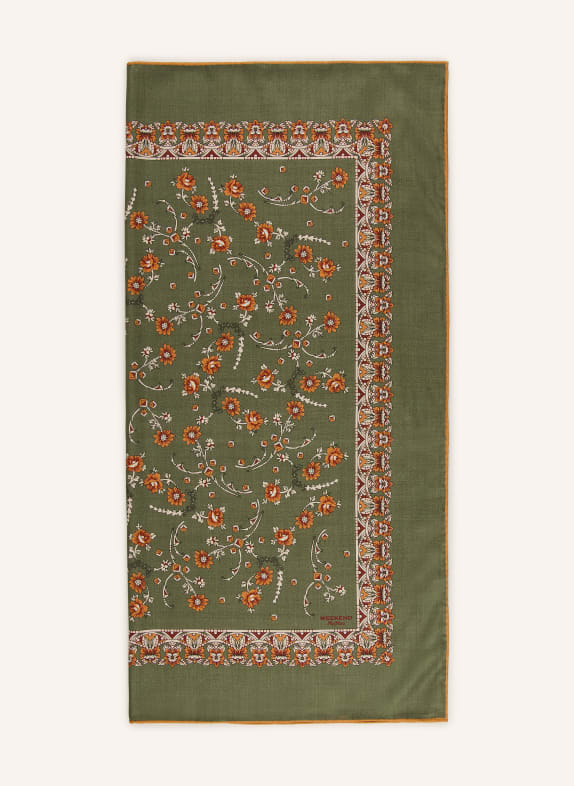 WEEKEND Max Mara TAURO Scarf GREEN / COGNAC / CREAM