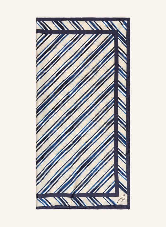 WEEKEND Max Mara Silk Scarf SIAM CREAM / DARK BLUE / BLUE