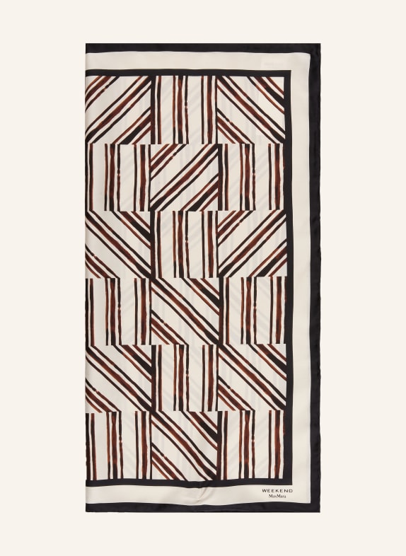 WEEKEND Max Mara Silk Scarf SIAM CREAM / BROWN / BLACK