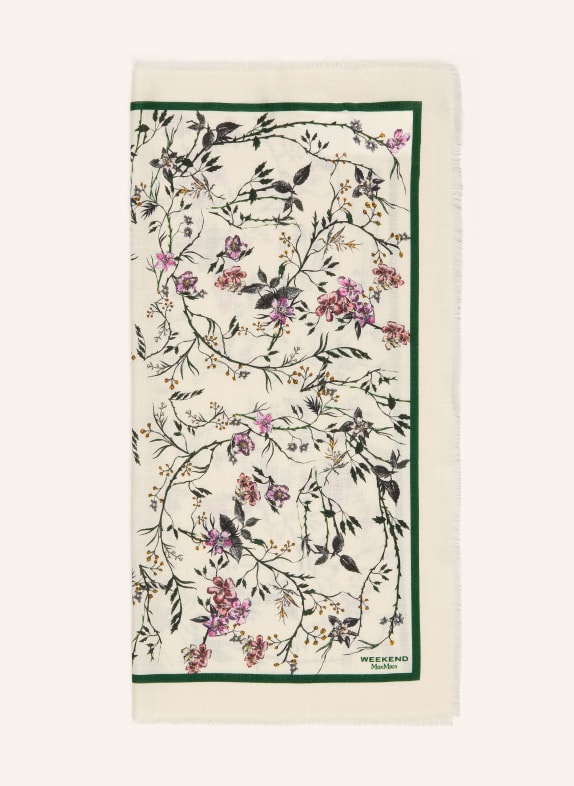 WEEKEND Max Mara CAMICE Scarf ECRU / PINK / GREEN