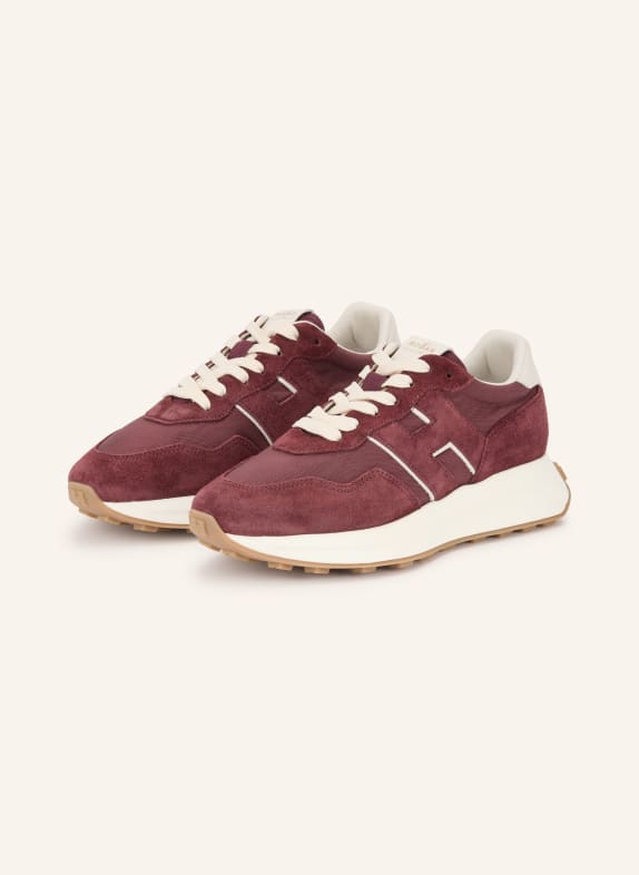 HOGAN Sneaker H641 DUNKELROT / CREME