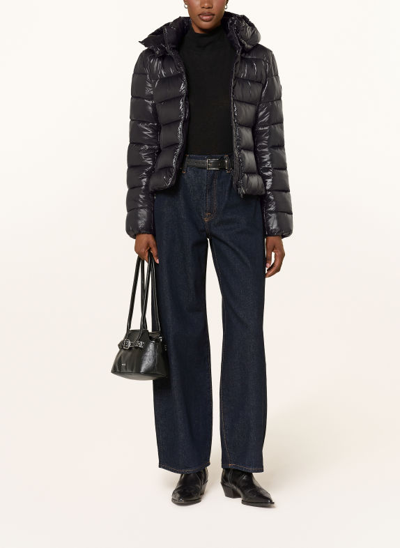 SAVE THE DUCK Steppjacke COSMARY mit abnehmbarer Kapuze SCHWARZ