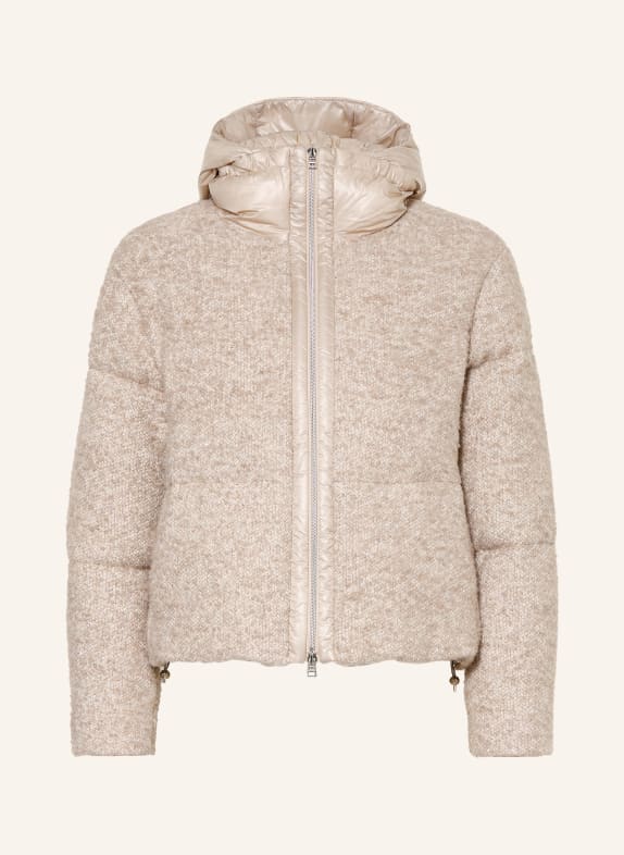 HERNO Daunenjacke aus Bouclé BEIGE