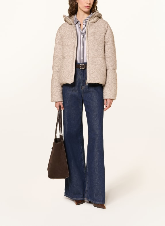 HERNO Down jacket made of bouclé BEIGE