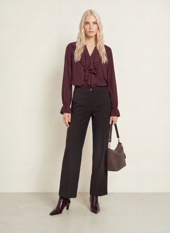 ELENA MIRO Broek MARRON FONCÉ