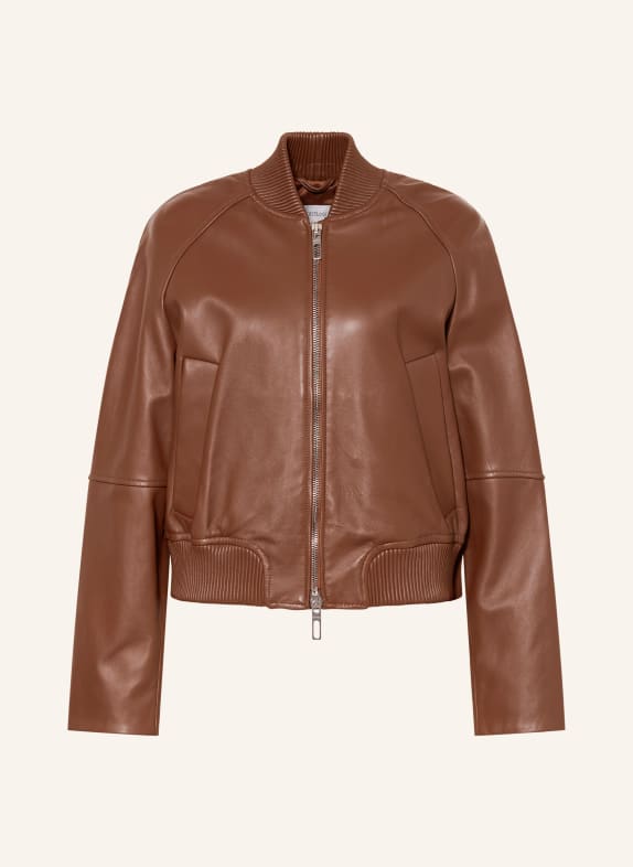 SPORTMAX Lederjacke AMOUR BRAUN