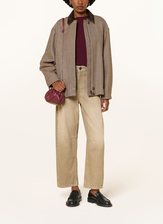 WEEKEND Max Mara Oversized FESTA Bomber jacket BEIGE / COGNAC / BLACK