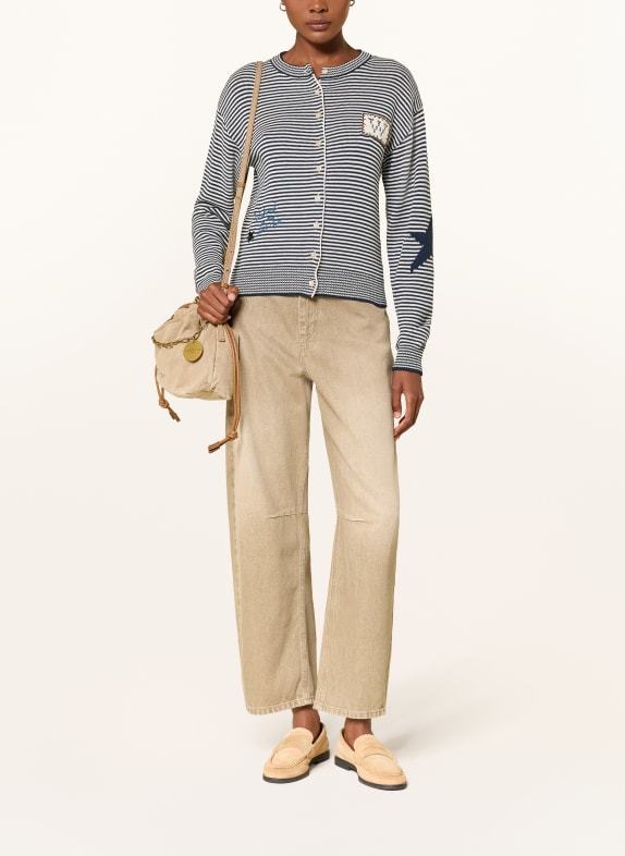 WEEKEND Max Mara Strickjacke TEIERA DUNKELBLAU / WEISS