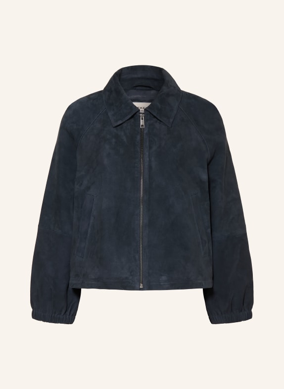 WEEKEND Max Mara ZUPPA Leather Jacket DARK BLUE