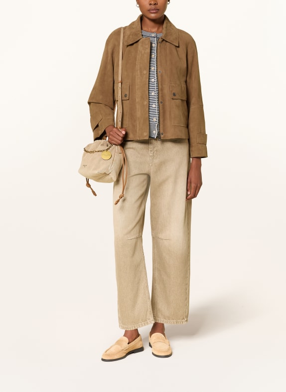 WEEKEND Max Mara Lederjacke ABITO HELLBRAUN