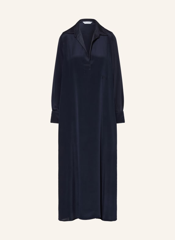 Max Mara GAMBERO Silk Dress DARK BLUE