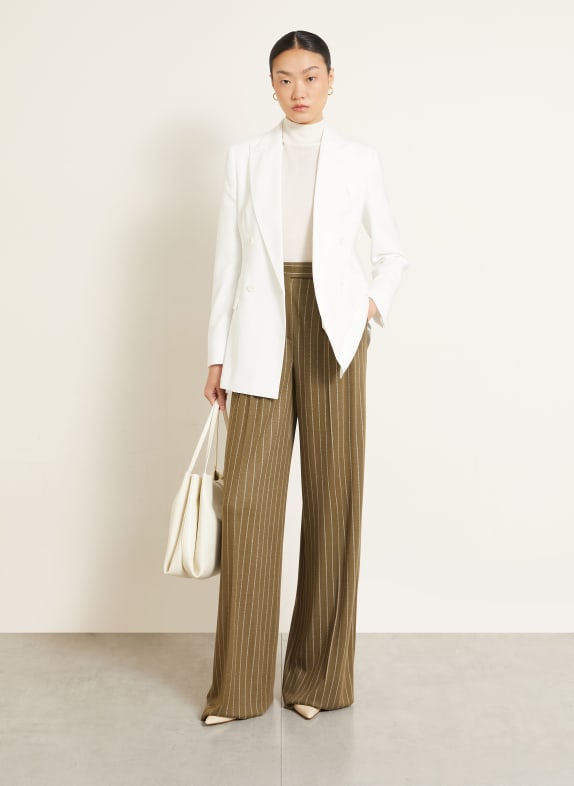 Max Mara Marlene-broek RIO van jersey KAKI / WIT