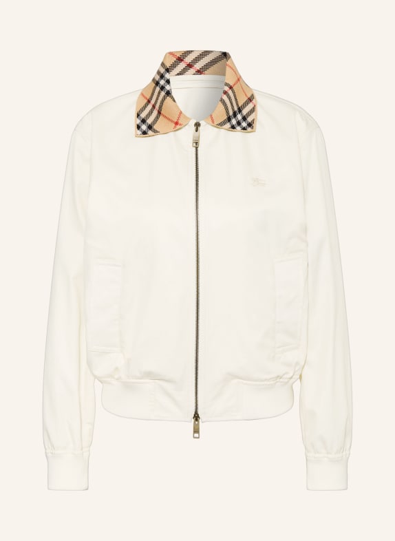 BURBERRY HAYFIELD Bomber jacket CREAM / BEIGE / RED