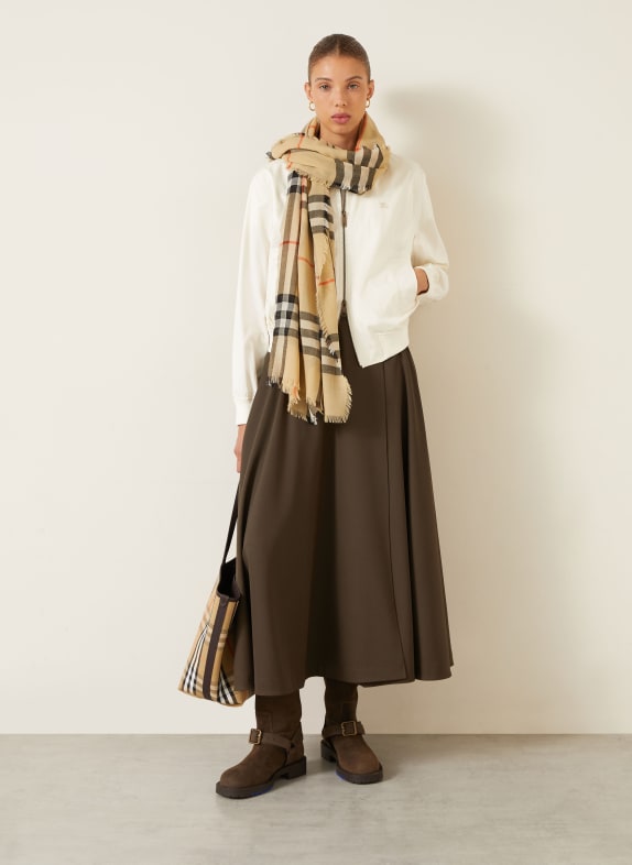 BURBERRY HAYFIELD Bomber jacket CREAM / BEIGE / RED