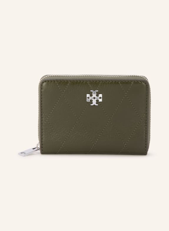 TORY BURCH Geldbörse CHARLIE KHAKI / SILBER