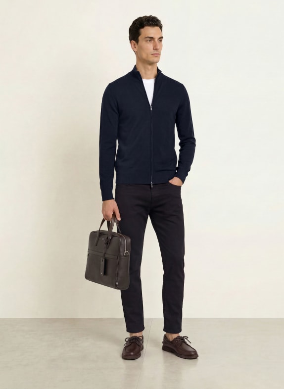 BOSS Gebreid vest BALONSO DONKERBLAUW