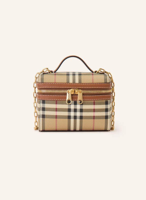 BURBERRY Umhängetasche CAMEL / ROT / SCHWARZ