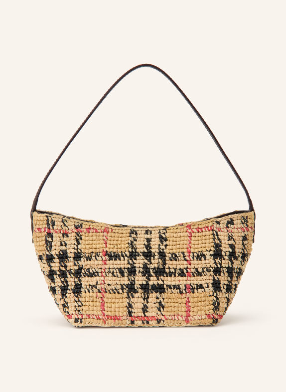 BURBERRY Sac épaule MARGATE SMALL BEIGE / OR / MARRON FONCÉ