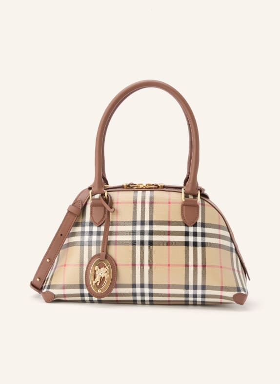BURBERRY Handtasche PRIMROSE BEIGE / BRAUN / ROT