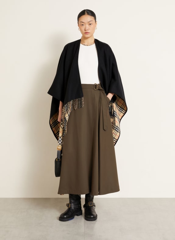 BURBERRY Cape ZWART / BEIGE / ORANJE