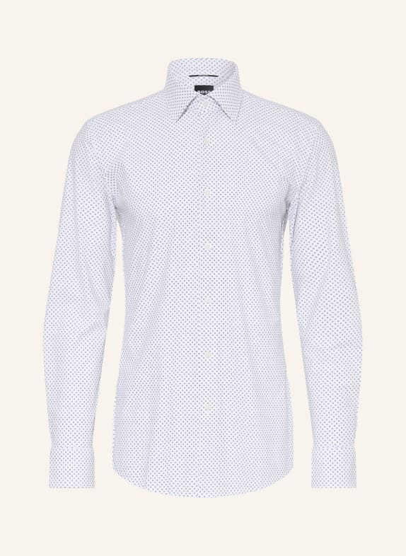 BOSS Overhemd HANK Slim Fit DONKERBLAUW / WIT