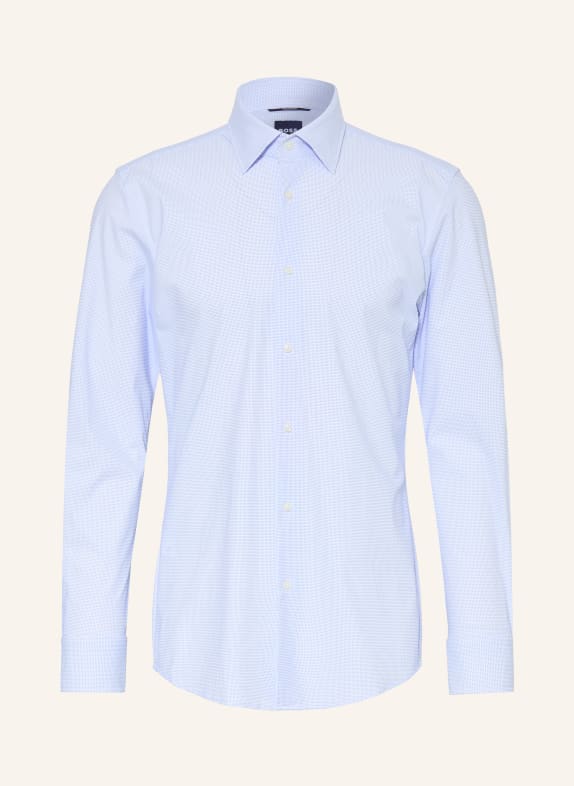 BOSS Hemd HANK Slim Fit HELLBLAU / WEISS
