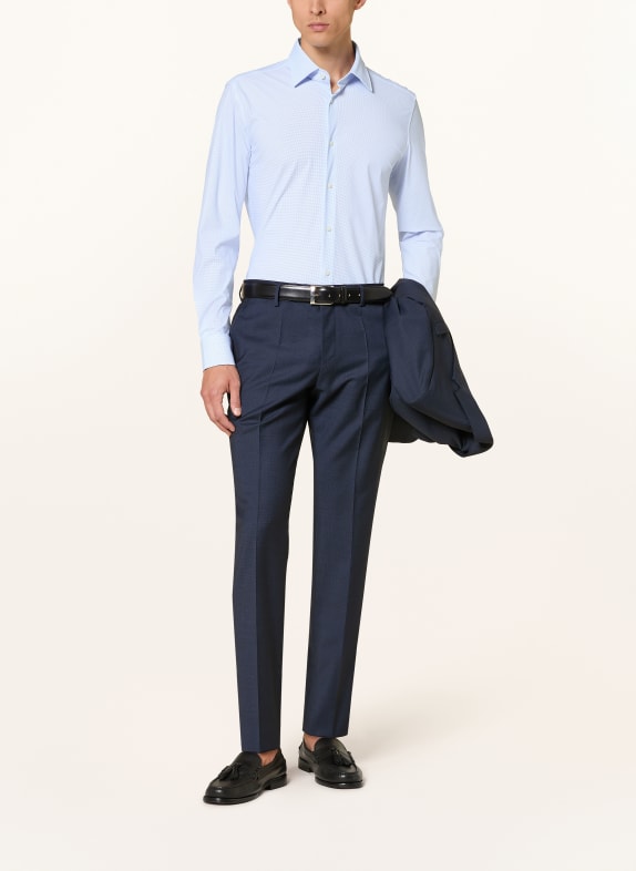 BOSS Overhemd HANK Slim Fit LICHTBLAUW / WIT