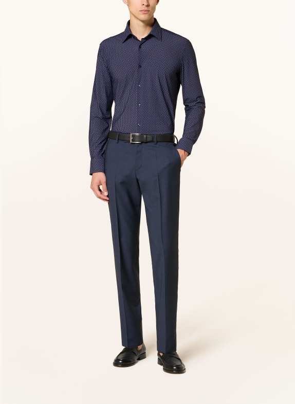 BOSS Overhemd HANK Slim Fit DONKERBLAUW / LICHTBLAUW