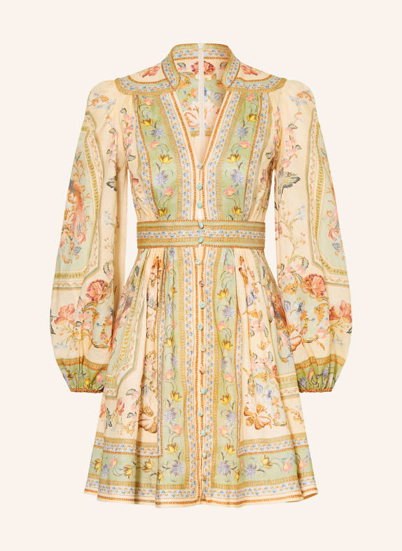 ZIMMERMANN Kleid ROSELIGHT ECRU / HELLROSA / HELLGRÜN