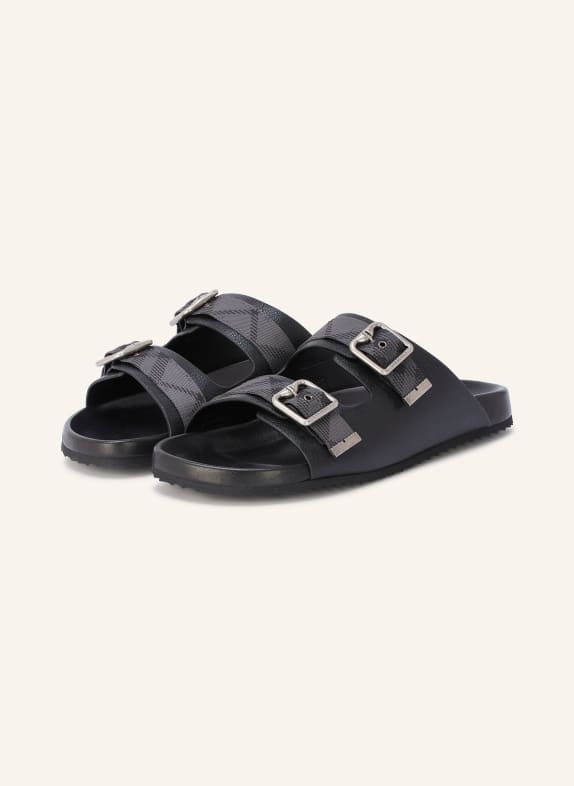 BURBERRY Sandales ouvertes URCHIN NOIR / ARGENT / GRIS FONCÉ