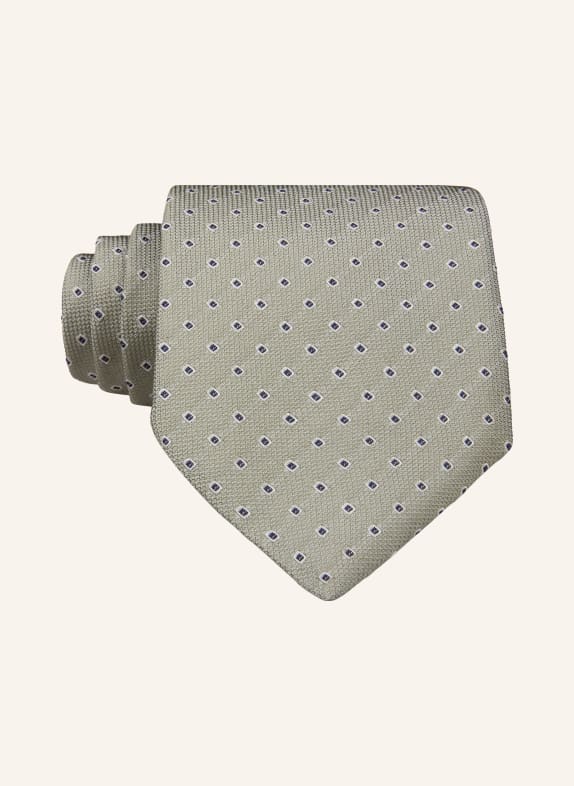 BOSS Kravata SVĚTLE ZELENÁ / BÍLÁ