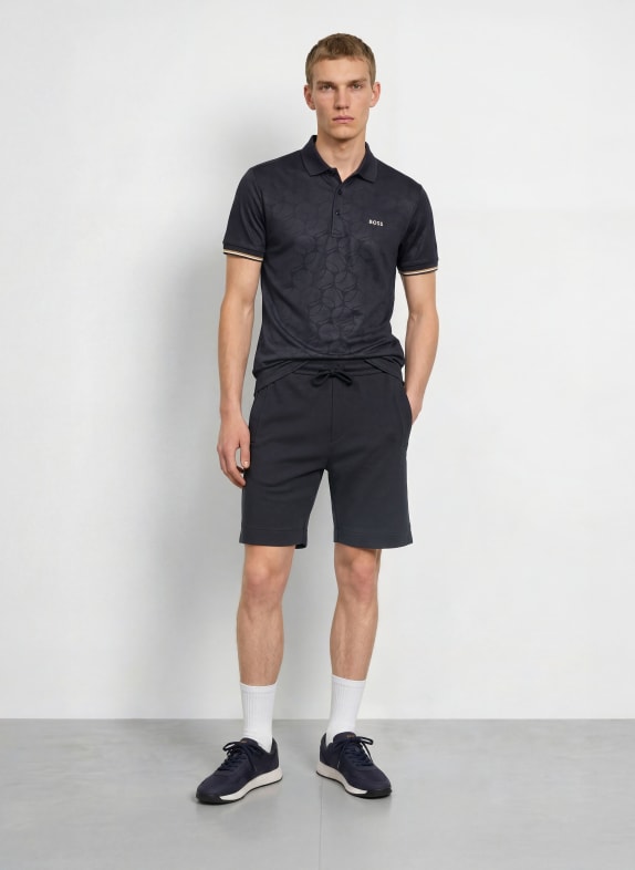 BOSS Tennisshort UNION HEADLO DONKERBLAUW