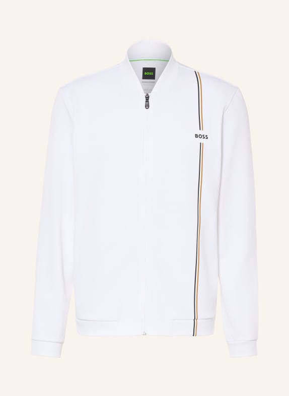 BOSS Tennisjacke ACTIVE WEISS / BEIGE / SCHWARZ