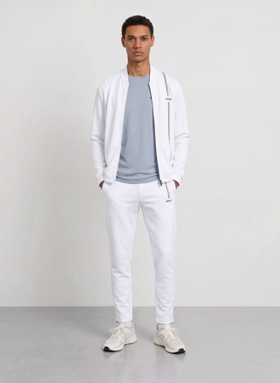 BOSS Tennisjack ACTIVE WIT / BEIGE / ZWART