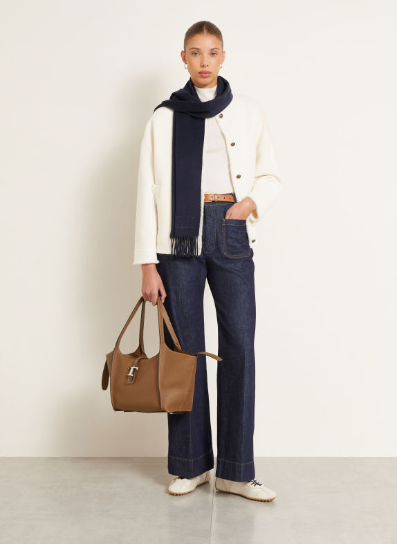 TOD'S Shoppers T TIMELESS SMALL BRUIN / ZILVER