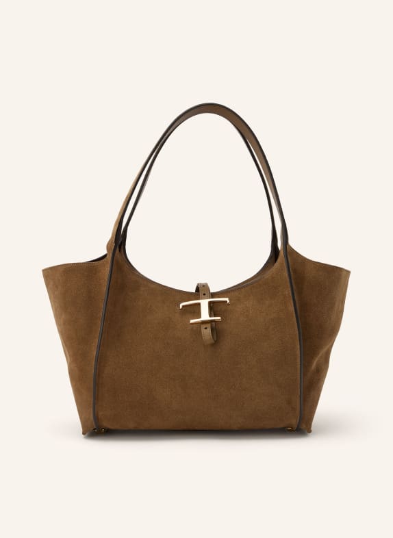 TOD'S Shoppers T TIMELESS SMALL LIGHT BROWN