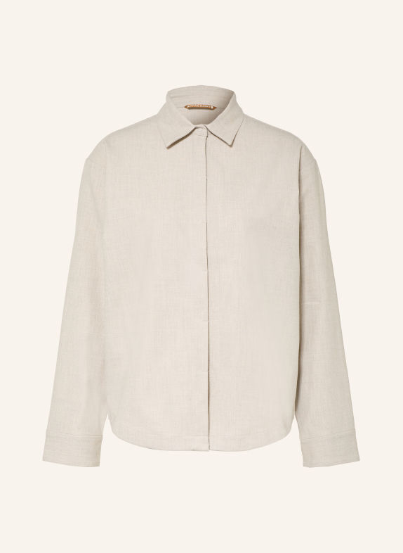 JEANNE BARET Hemdbluse HELLA aus Flanell HELLGRAU