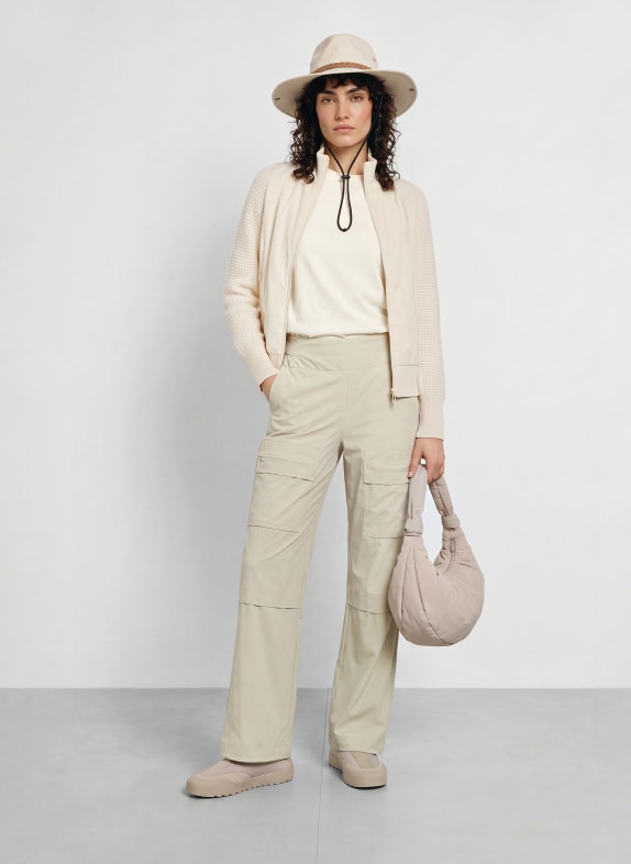 JEANNE BARET Strickjacke VINTER im Materialmix ECRU