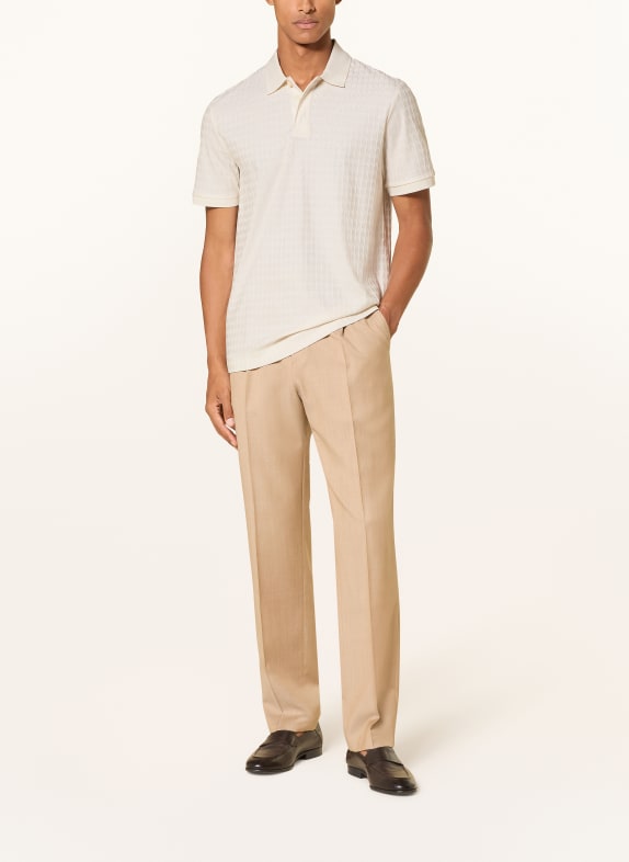 BOSS Tricou polo din jersey PARLEY ALB