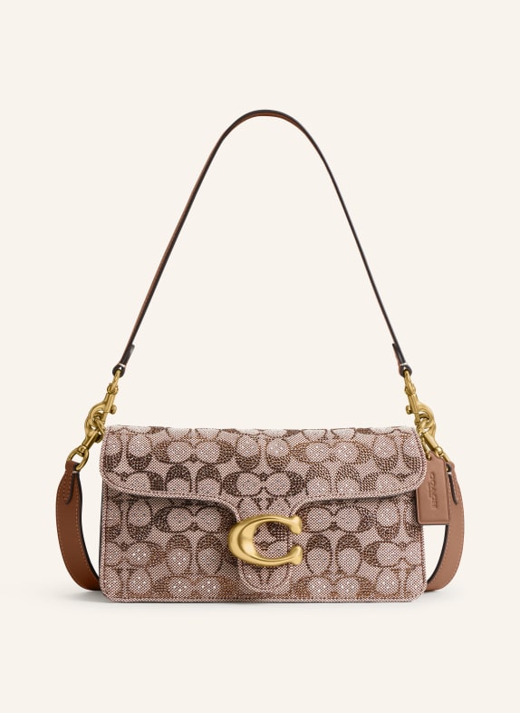 COACH Geantă de umăr TABBY 26 cu pietre decorative BEJ / AUR / MARO