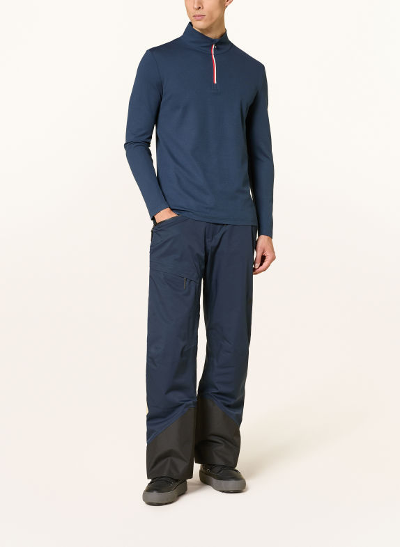 WE NORWEGIANS Midlayer MOORE met merinowol DONKERBLAUW / ROOD / WIT