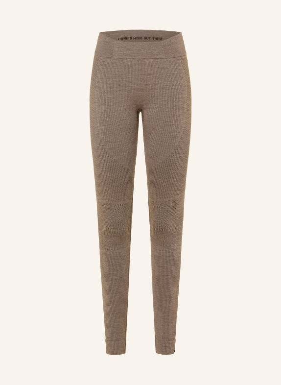 odlo Funktionswäsche-Hose SEAMLESS PERFORMANCE WOOL mit Merinowolle TAUPE