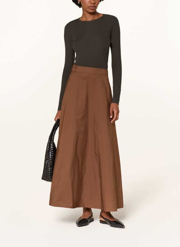 S Max Mara Longsleeve DISEGNO MARRON FONCÉ