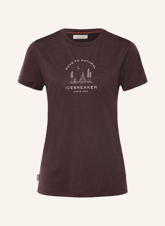 icebreaker T-shirt 150 TECH LITE en laine mérinos MARRON FONCÉ