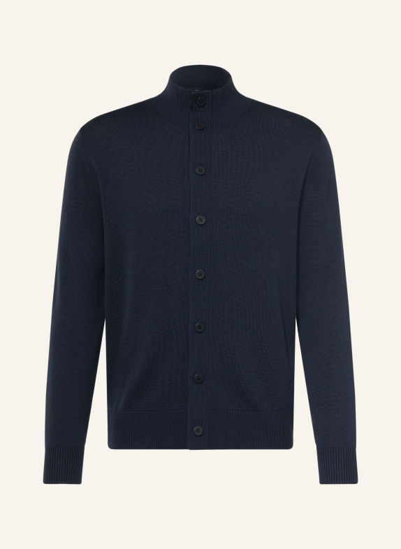 OLYMP SIGNATURE Strickjacke aus Merinowolle DUNKELBLAU