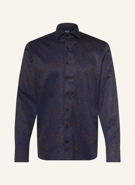 OLYMP SIGNATURE Hemd Casual tailored fit DUNKELBLAU / COGNAC